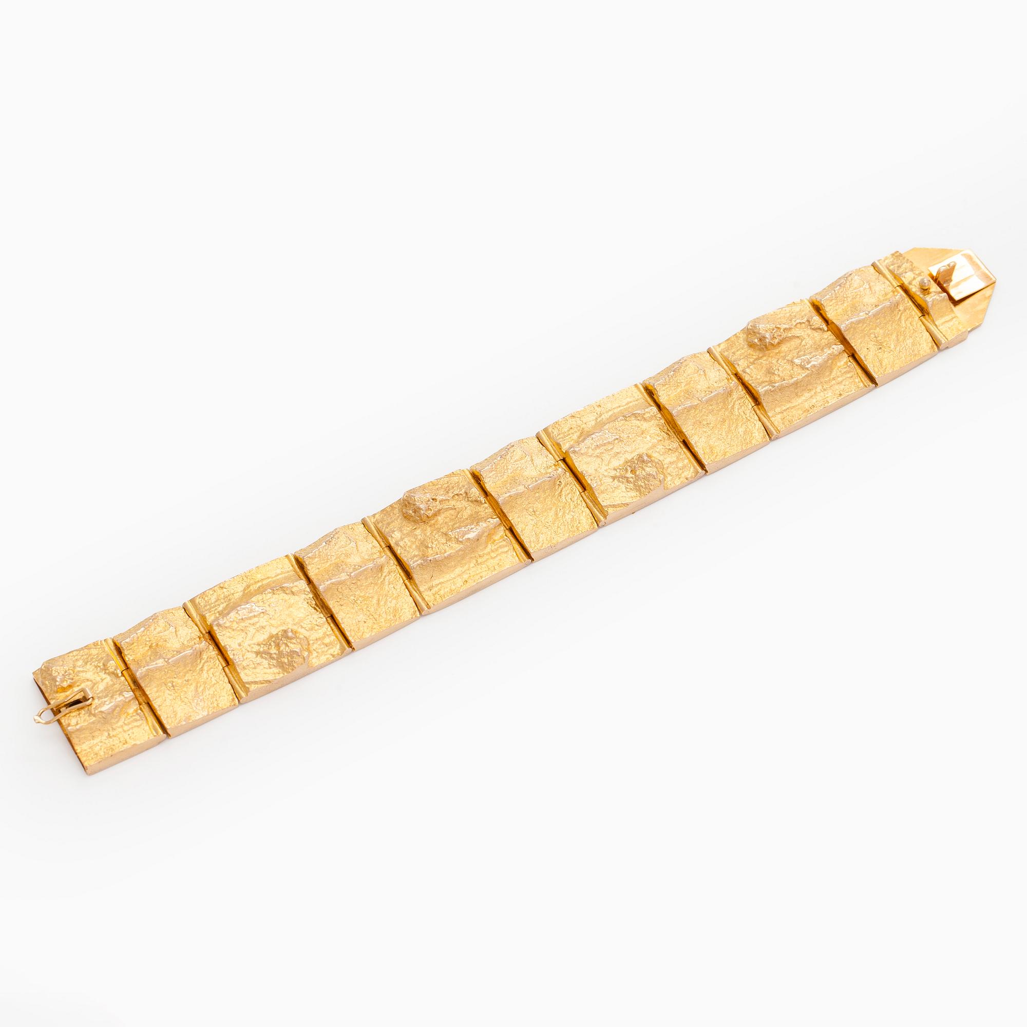 Björn Weckström, rannekoru, "Oksat pois", 14K kultaa, Lapponia 1971.