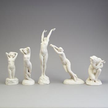 FIVE PARIAN FIGURES, Gustavsberg 1915- 1922.