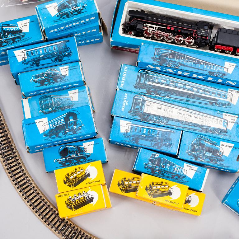 A 44+ piece train set collection, Märklin, Germany, second half of the 20th century.