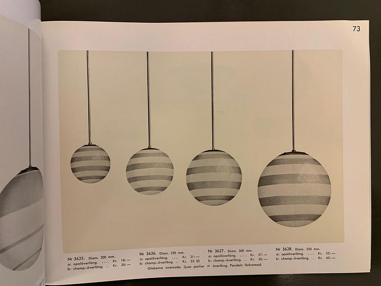 Bröderna Malmströms Metallvarufabrik, a ceiling lamp model "3627", Malmö, 1930s-40s.