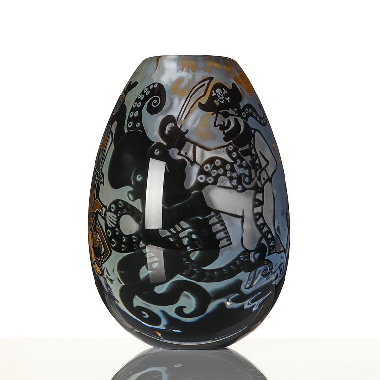 Robert Oldergaarden, "Treasure Island", unik vas, graalteknik, 2010.