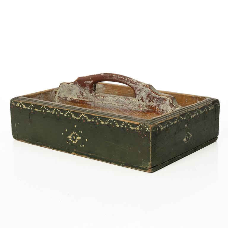 Besticklåda, allmoge, Jämtland, 1800-tal.