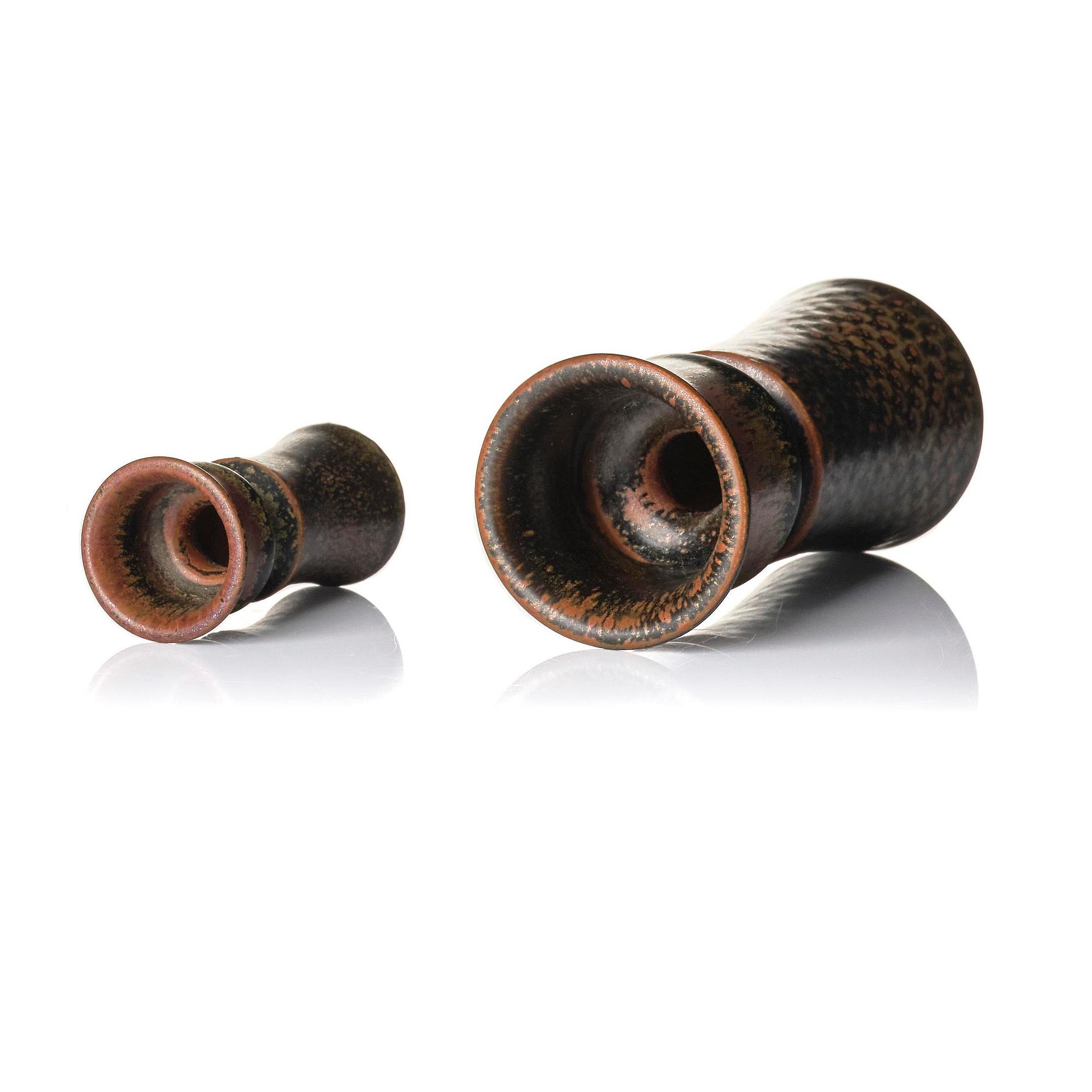 Stig Lindberg, two stoneware vases, Gustavsberg Studio 1965.