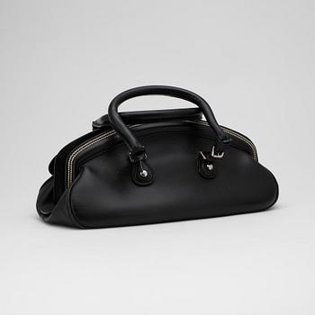 CHRISTIAN DIOR, a 21th century black leather handbag.