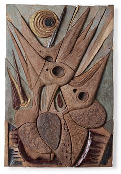 227. Tyra Lundgren, relief "De hungriga", egen ateljé 1950-tal.