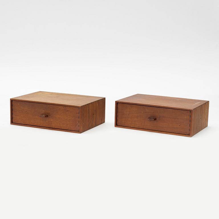 Uno & Östen Kristansson, a set of four modular cabinets from Luxus, second half of the 20th Century.
