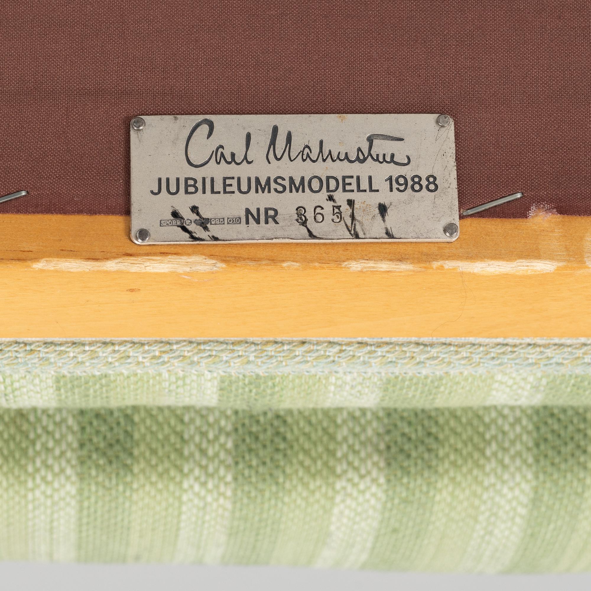 Carl Malmsten, easy chair, 'Husfadern' with foot stool.'Samsas'.