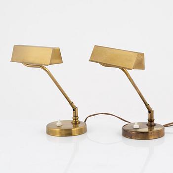 Einar Bäckström, skrivbordslampor, ett par, modell 7200.
