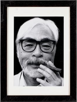 LEIF-ERIK NYGÅRDS, fotografi, one of a kind print, "Hayao Miyazaki", signerad a tergo.