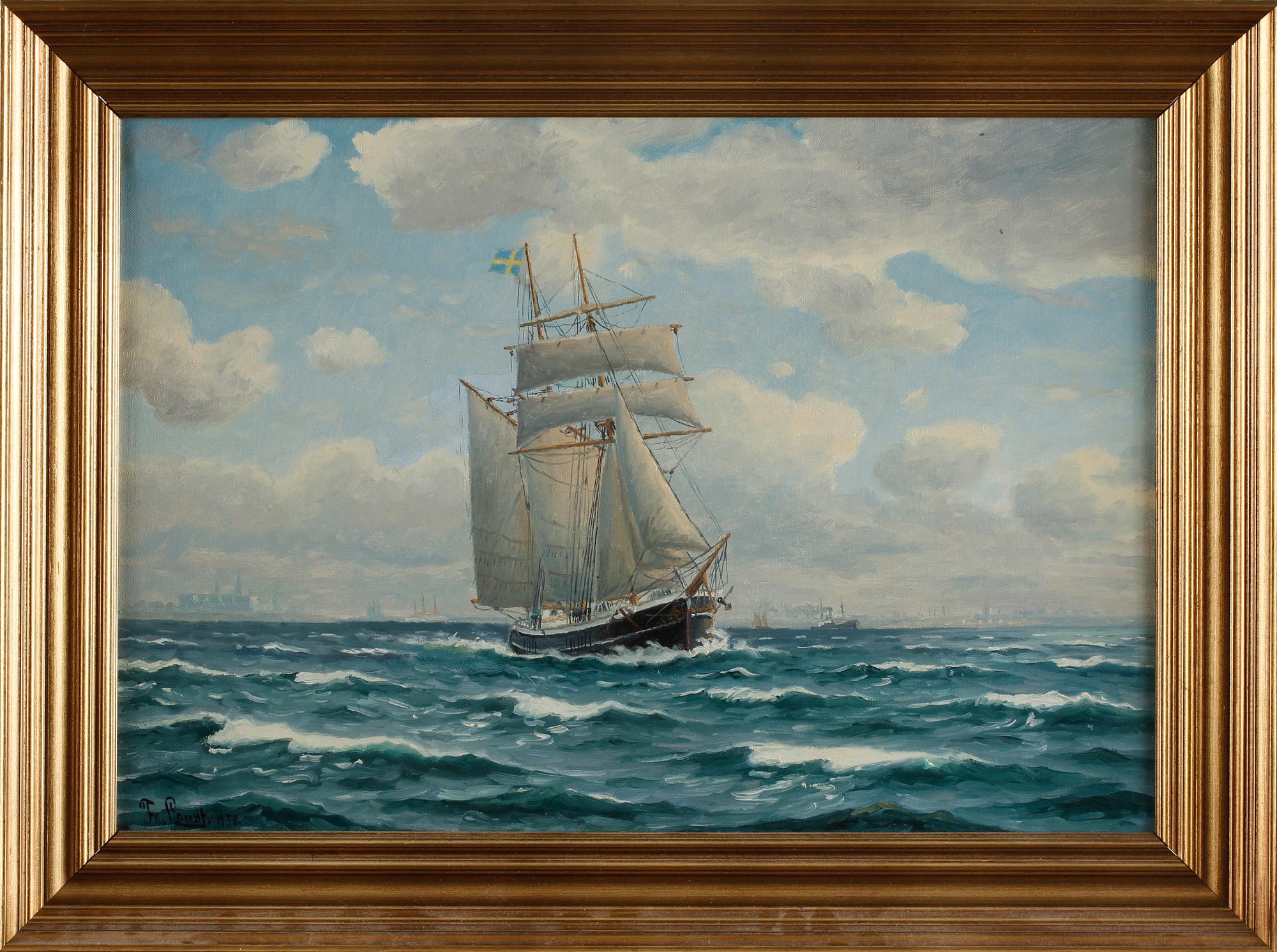 FRANTZ LANDT, olja på duk, signerad och daterad 1958.