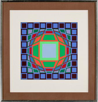 VICTOR VASARELY, serigrafi, numrerad FV 16/100, signerad.