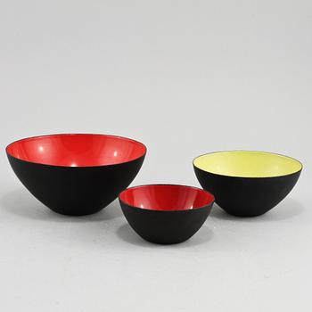 SKÅLAR, 3 st, "Krenit", Herbert Krenchel, Danmark, 1900-talets andra hälft.