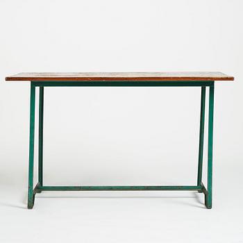 Carl Hörvik, an iron and lacquered wood garden table, probably by Grythyttan ca 1927-1929 for Lindgården, Stockholm.