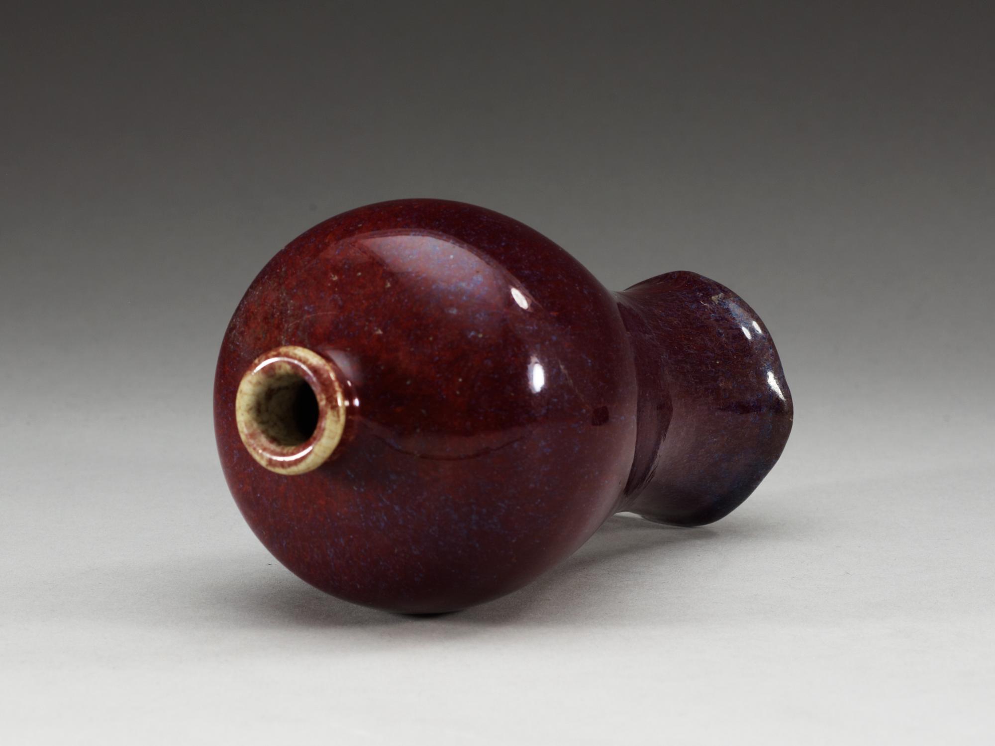 A flambe glazed meiping vase, Qing dynasty, presumably 18th Century.