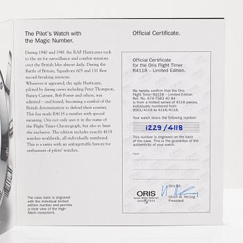 Oris, Flight Timer, Limited Edition, wristwatch, 44 mm.