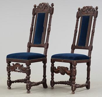 STOLAR, 2 st, barock, 1700-talets första hälft.