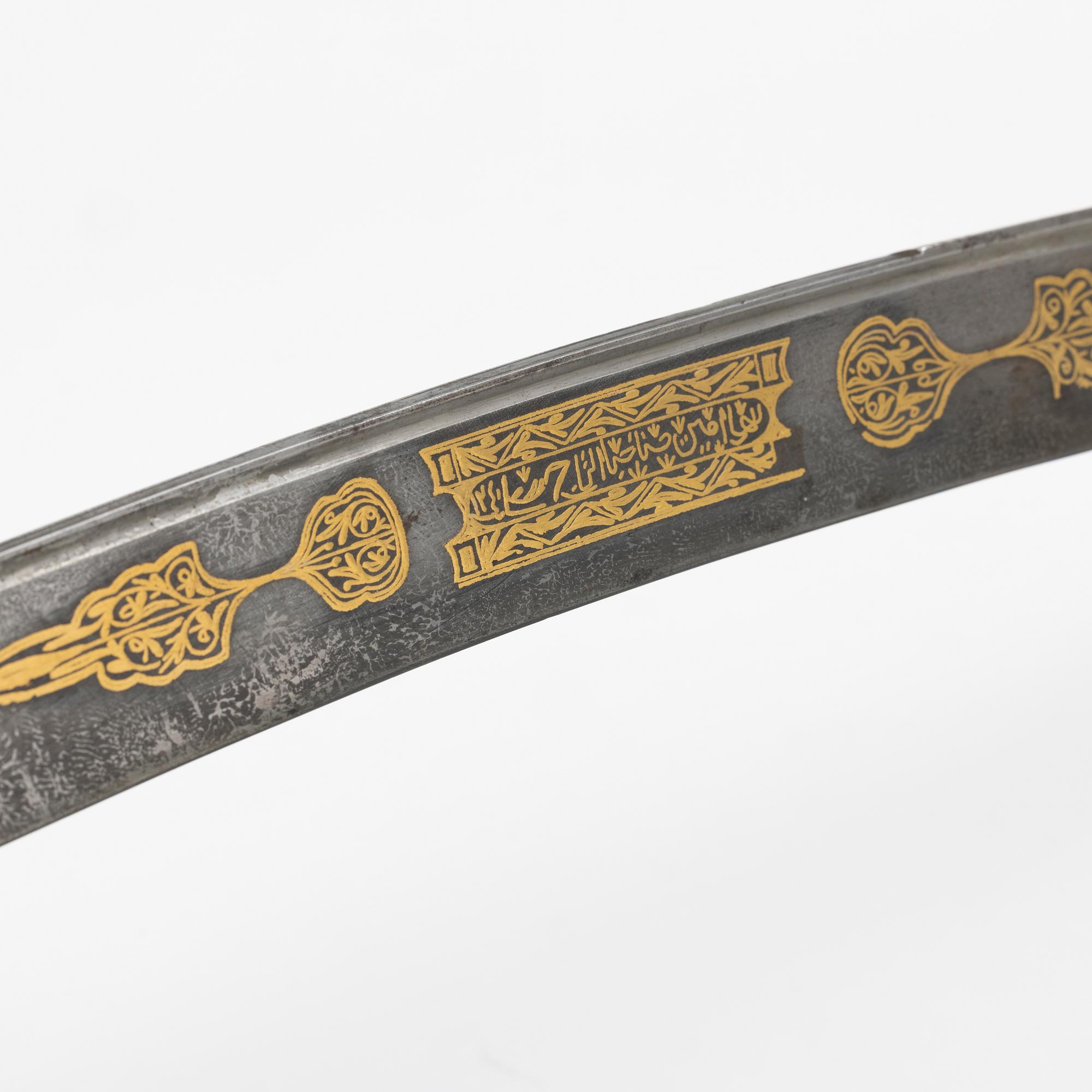 Yataghan, sword with scabbard, Ottoman.
