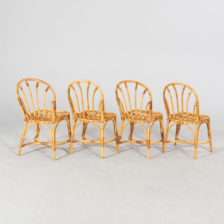 Josef Frank, a set of four model '1164' chairs, Firma Svenskt Tenn, Sweden.