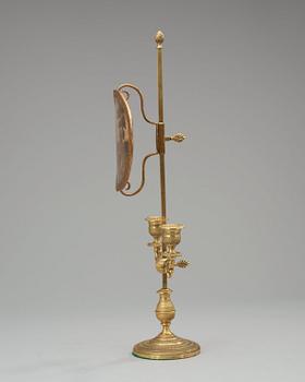 LÄSLAMPA, för två ljus. Ryssland, 1820/30-tal.