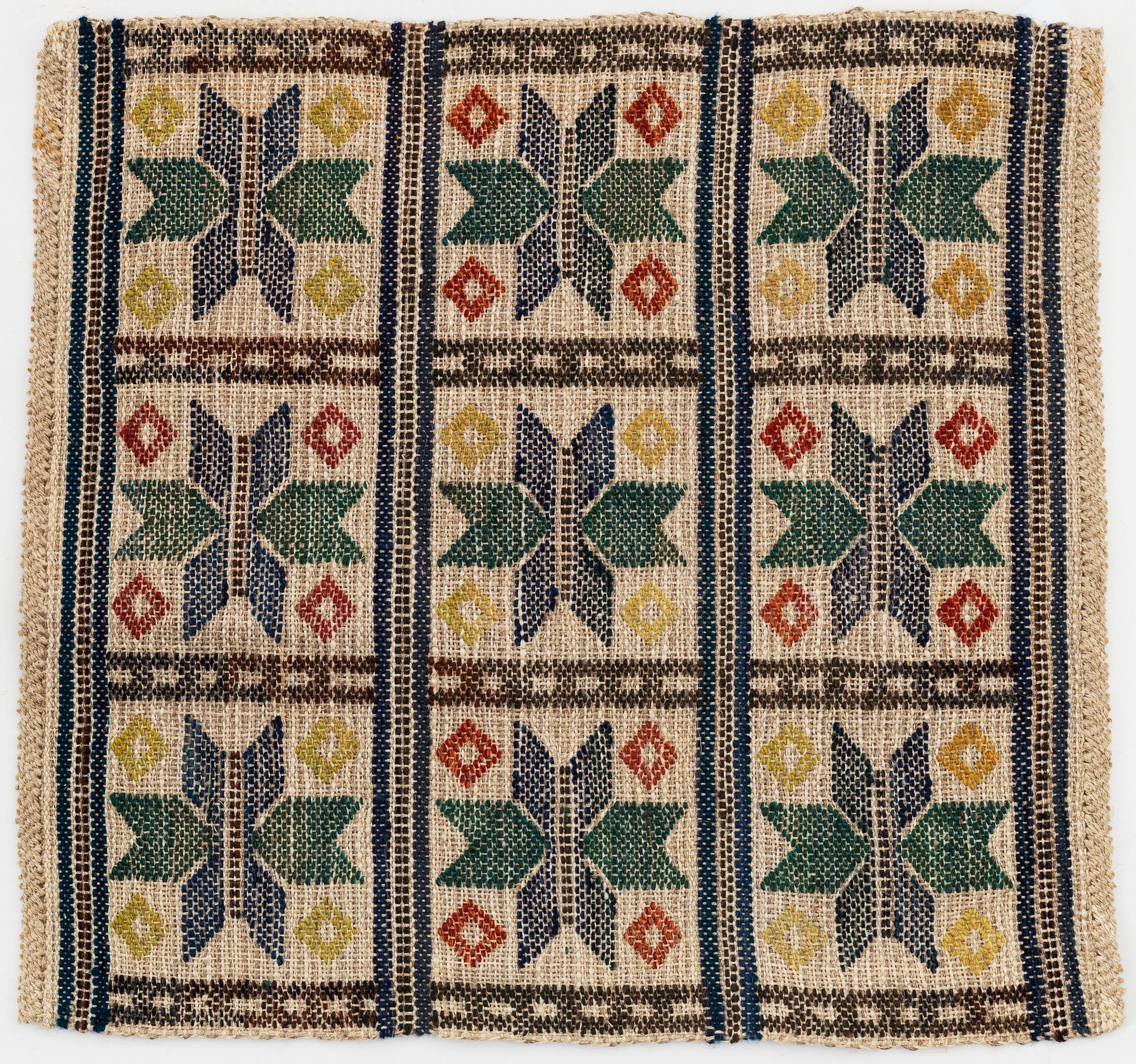 Märta Måås-Fjetterström, an 'Element' textile, ca 44 x 44 cm, not signed.