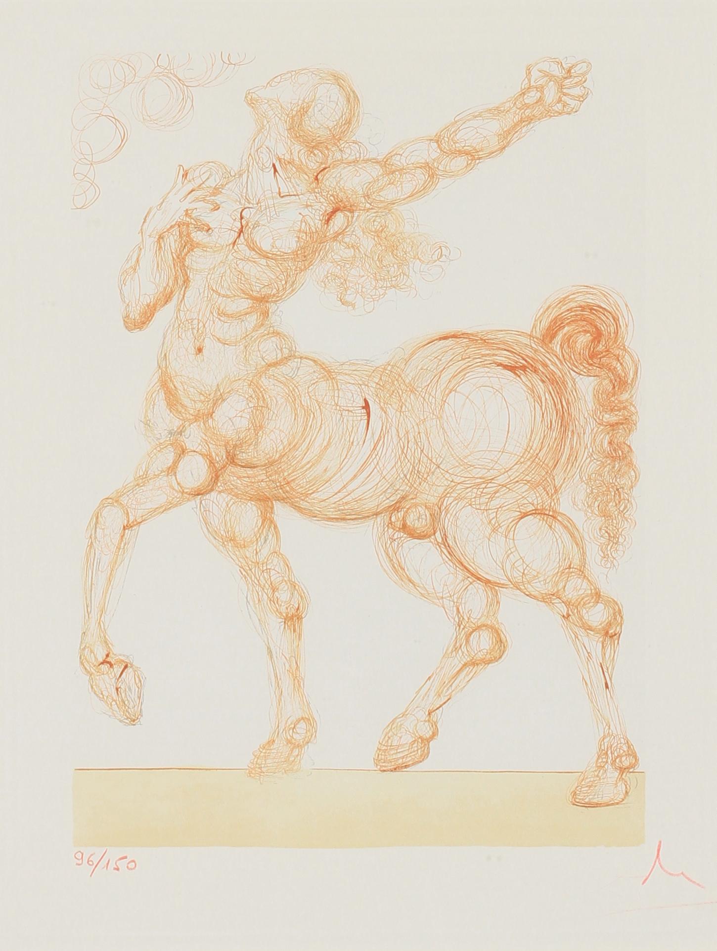 SALVADOR DALI, färgetsning, sign o numr 96/150.