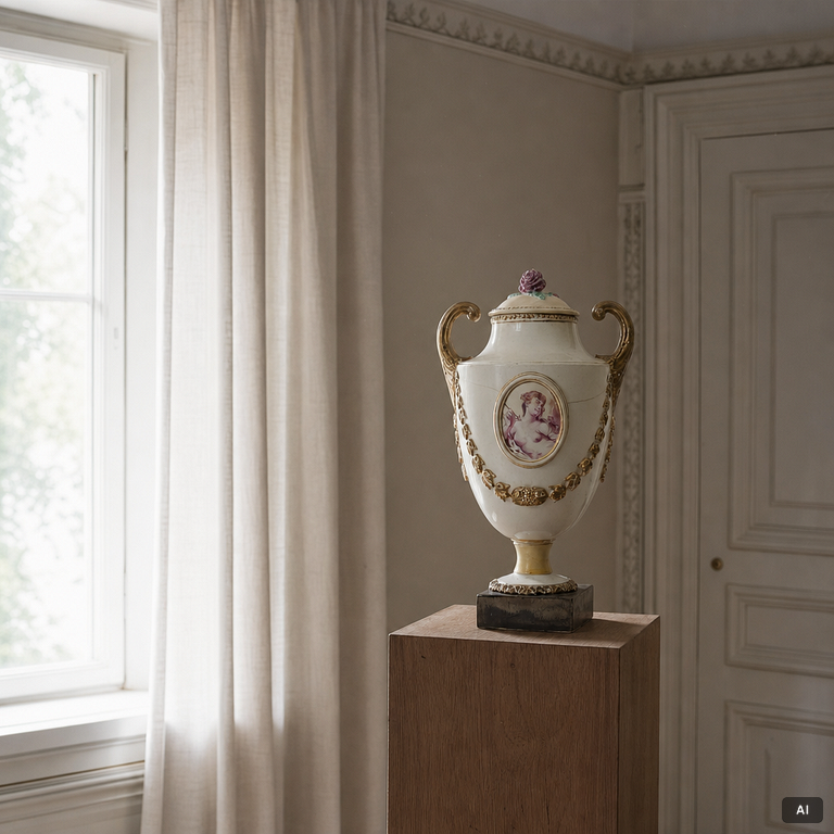 A flintware jar from Marieberg, Steen's period (1769-1788).