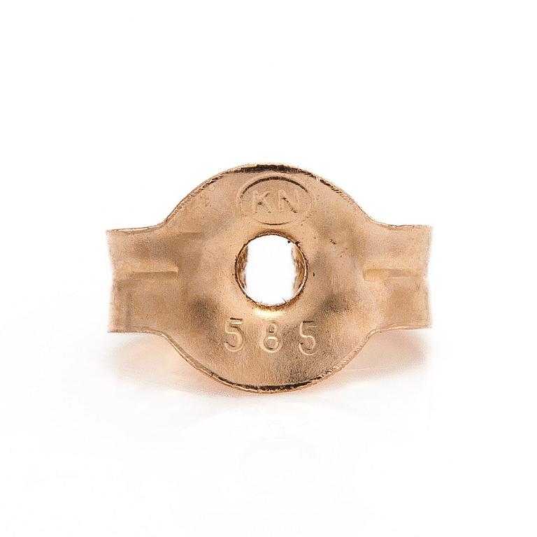 Örhängen, 18K guld med smaragder.