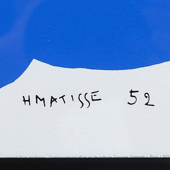 HENRI MATISSE, efter, serigrafi. Signerad och daterad 52 i trycket.