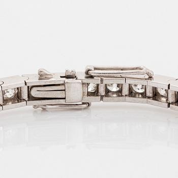 Armband 14K vitguld med gammalslipade diamanter.