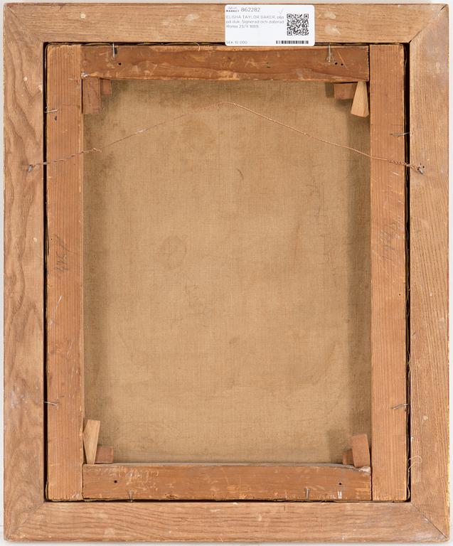 ELISHA TAYLOR BAKER, oil on canvas. Signed and dated Roma 23/4 1889.