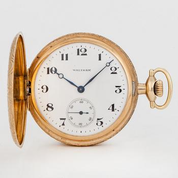 WALTHAM, pocketwatch, 45,5 mm, hunting case,