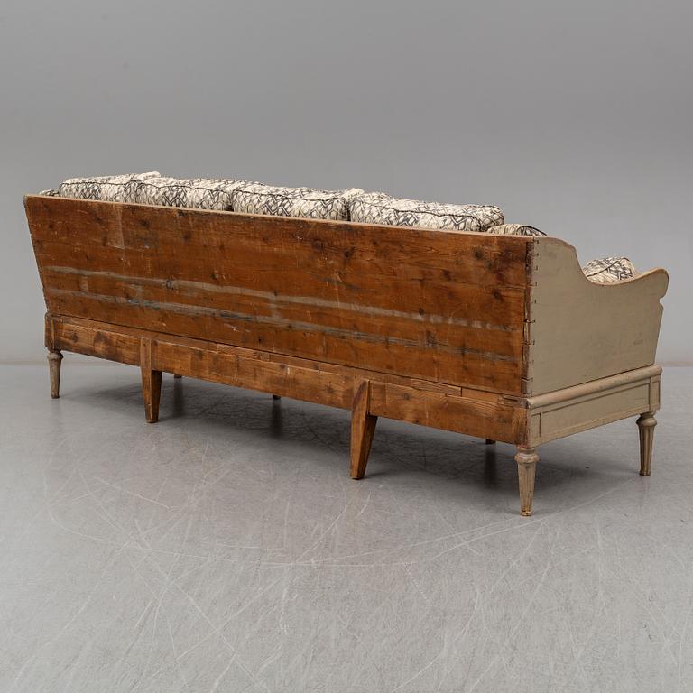 A Swedish Gustavian sofa, late 18th century.