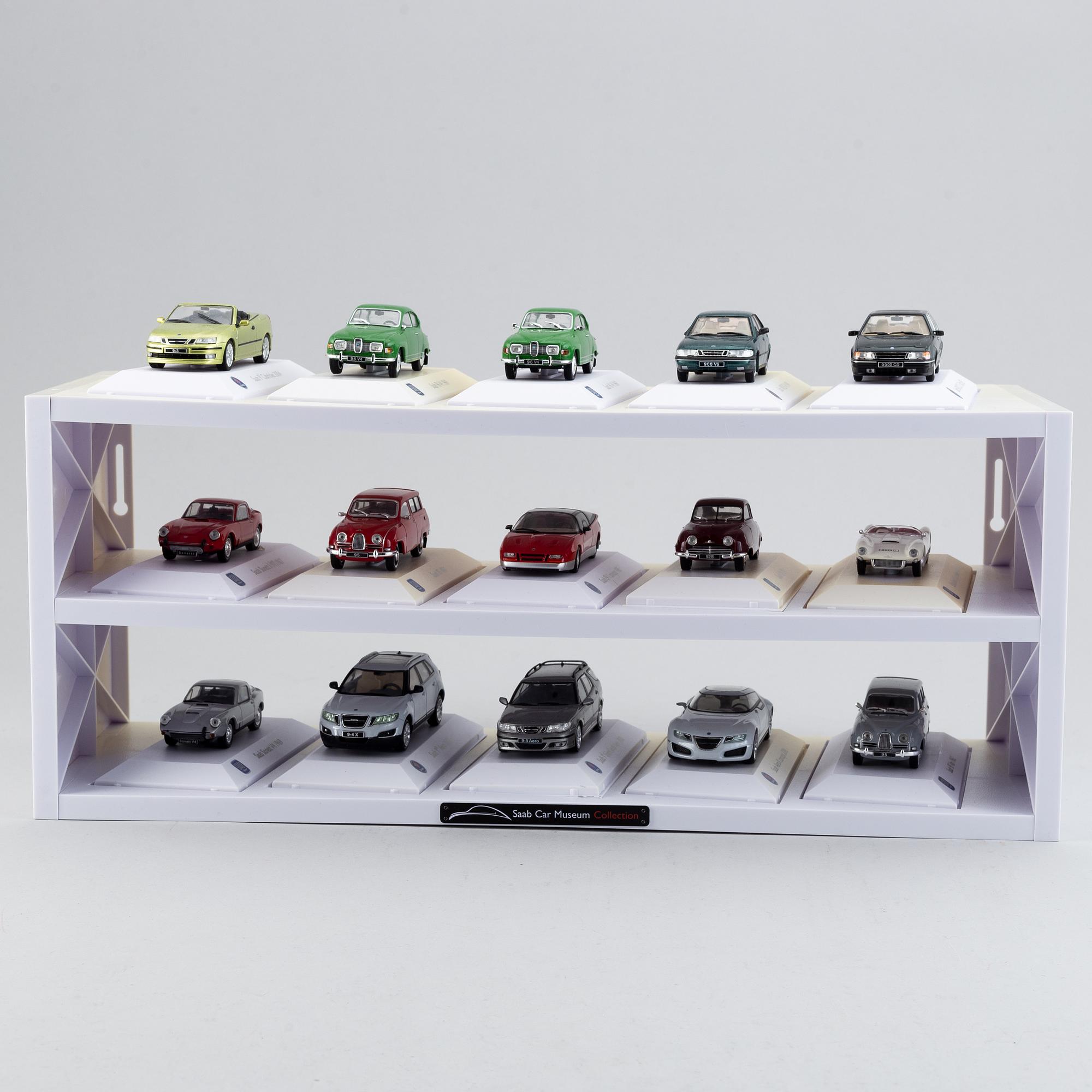 Modellbilar, 30 st, "Saab car museum".