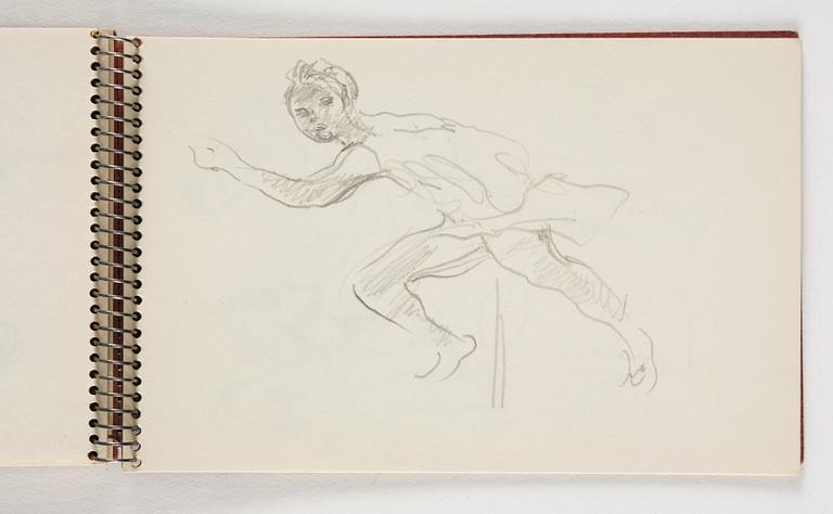 Lotte Laserstein, 10 små skissblock med teckningar.