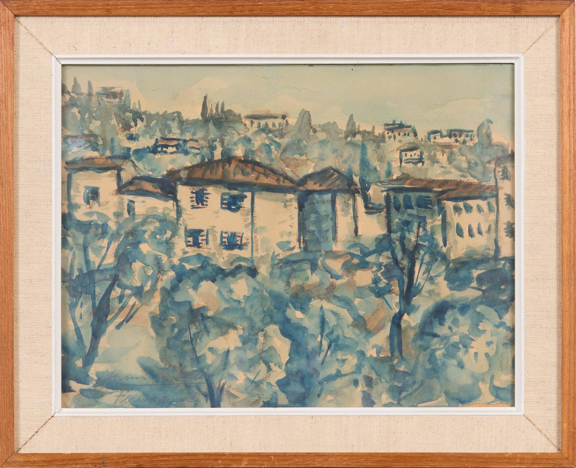 Armas Mikola, watercolour, signed and dated -33.