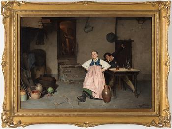 AXEL KULLE, oil on canvas, signed and dated Paris 1881.