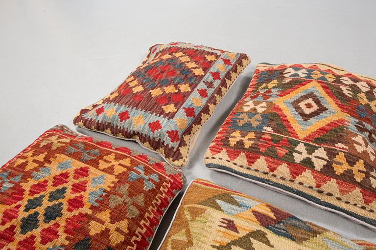 Six kelim pillows.