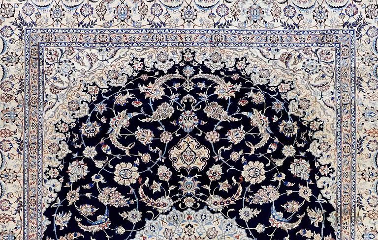 A CARPET, Nain, part silk , so called 9 LAA, ca 430 x 300 cm.