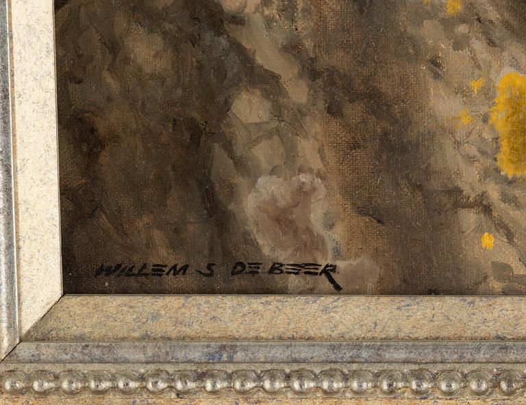 Willem Sternberg de Beer, diptych, oil on canvas, signed.