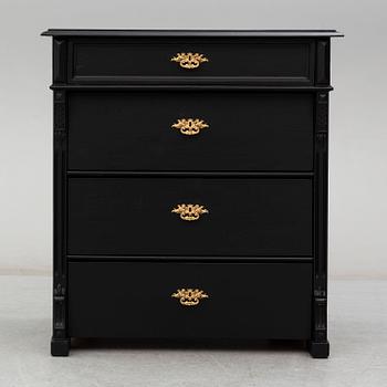 A painted renaissance style chest of drawers from around 1900.