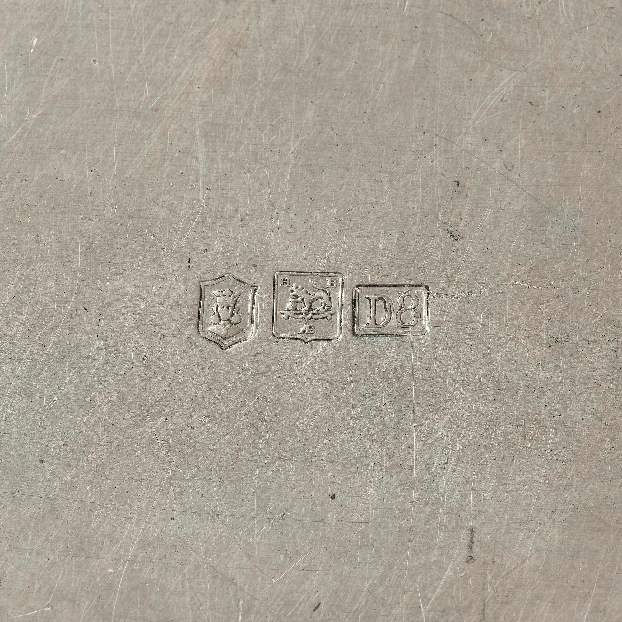 A Swedish Grace pewter box, Herman Bergman konstgjuteri, Stockholm, 1930.
