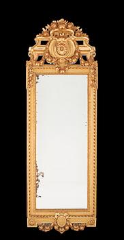 468. A Gustavian 1780's century mirror.
