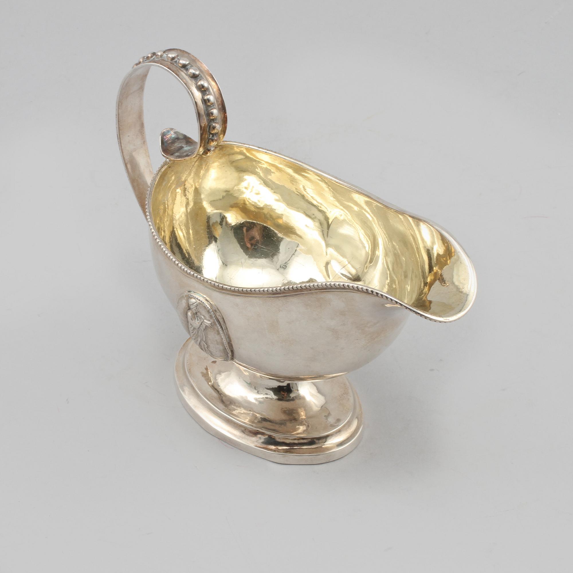 GRÄDDKANNA, silver, Johan Ekholm, Stockholm 1782.