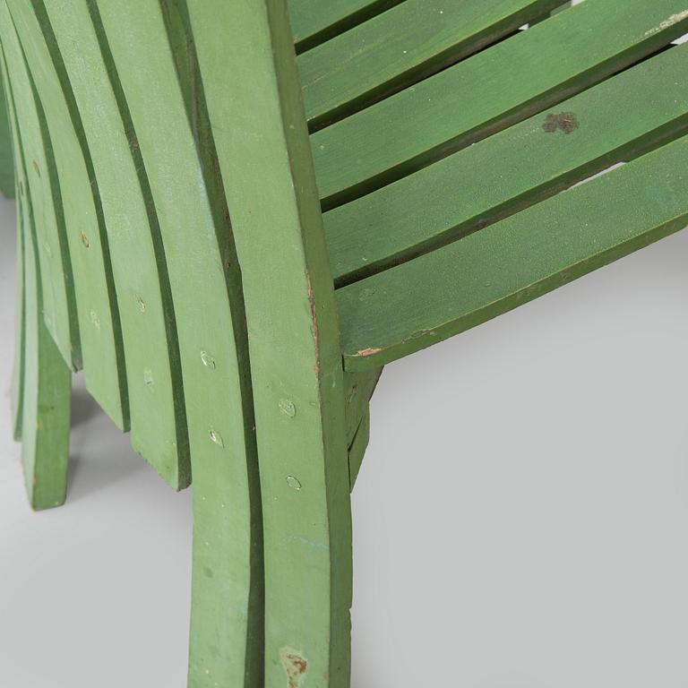 Alvar & Aino Aalto, Four early 1950s 'Aurinko' (Sun-serial) garden chairs, model 910  for O.Y. Huonekalu- ja Rakennustyötehdas A.B.
