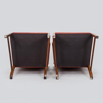 Ole Wanscher, karmstolar, ett par, snickarmästare AJ Iversen, Danmark 1900-talets mitt.