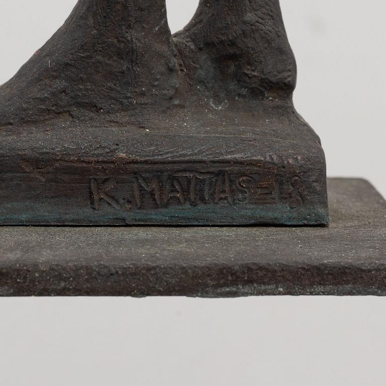 Kajsa Mattas, sculpture, bronze, signed and dated -18.