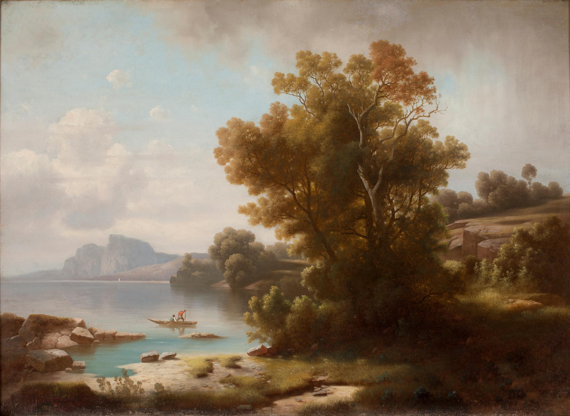 OKÄND KONSTNÄR, olja på duk, 1800-talets mitt.