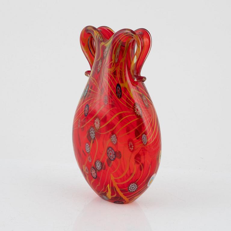 Vase, glass, probably Murano, Italy.