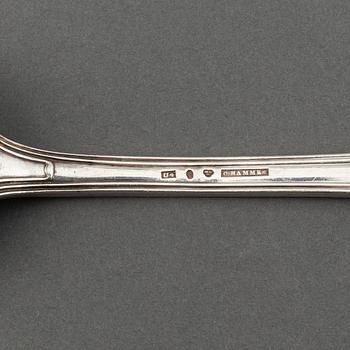 A Swedish 19th century silver serving-soon, mark of Christian Hammer, Stockholm 1850.