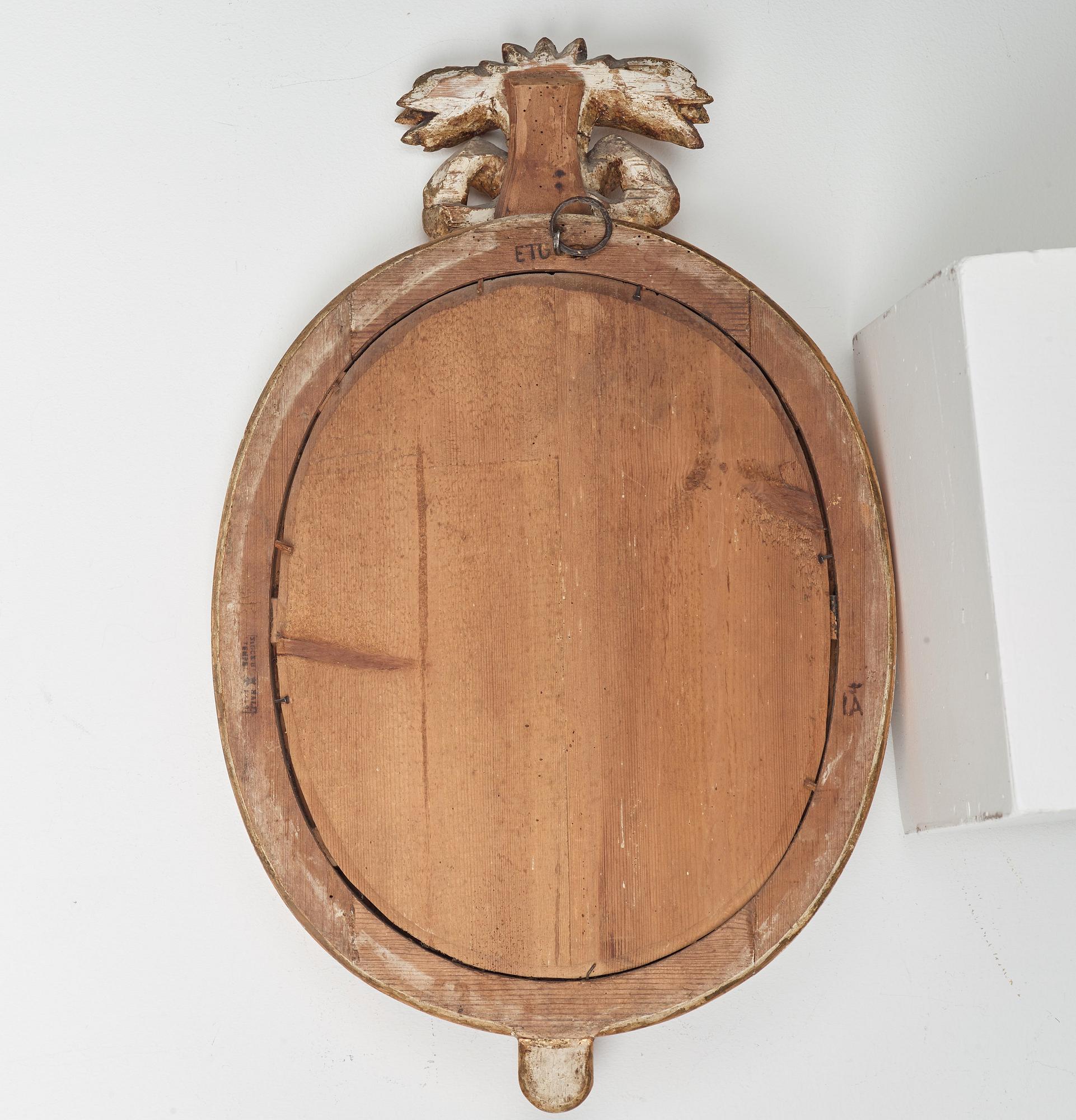 SPEGELLAMPETTER, för två ljus, ett par, av Johan Åkerblad (mästare i Stockholm 1758-1799), gustavianska.